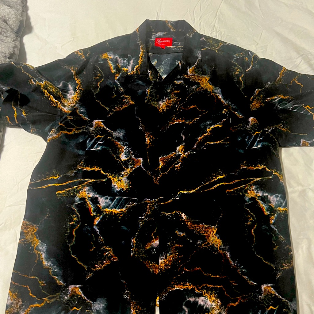 Supreme Xl Dress Shirt 100% Silk